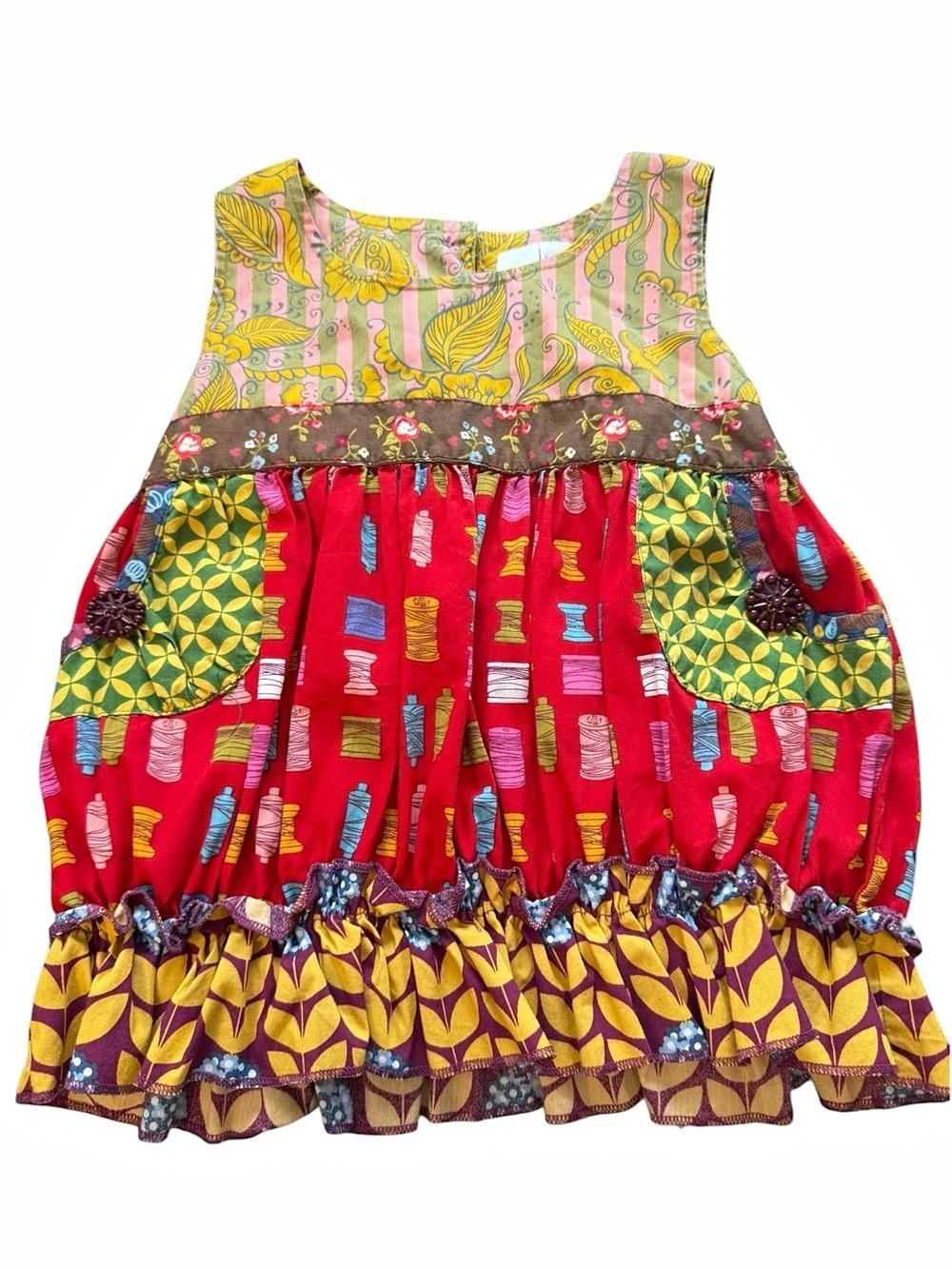 Matilda Jane Paint by Numbers Top Red & Yellow